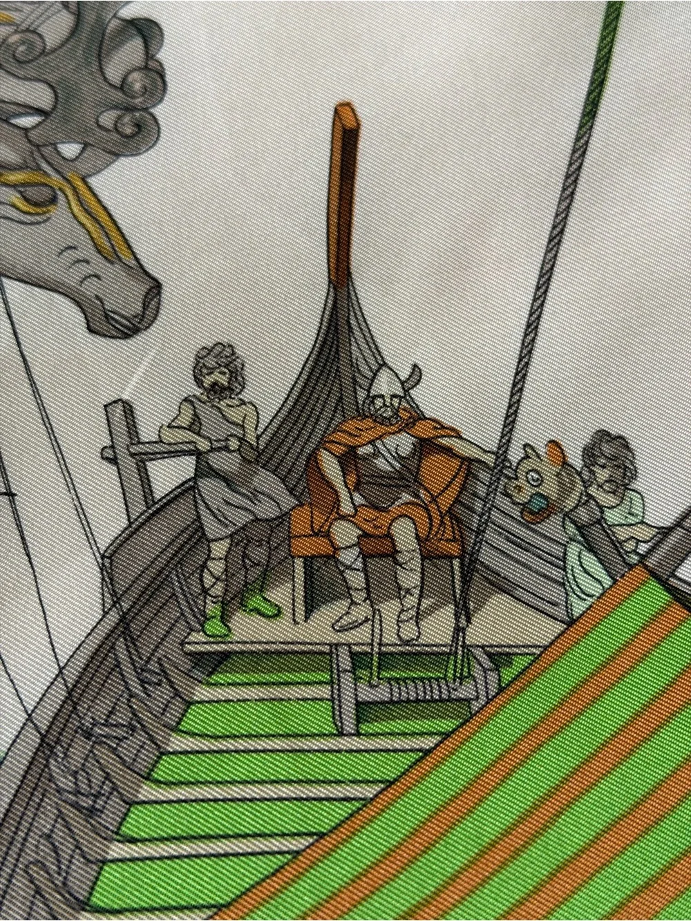 Hermes Les Normands Silk Scarf.